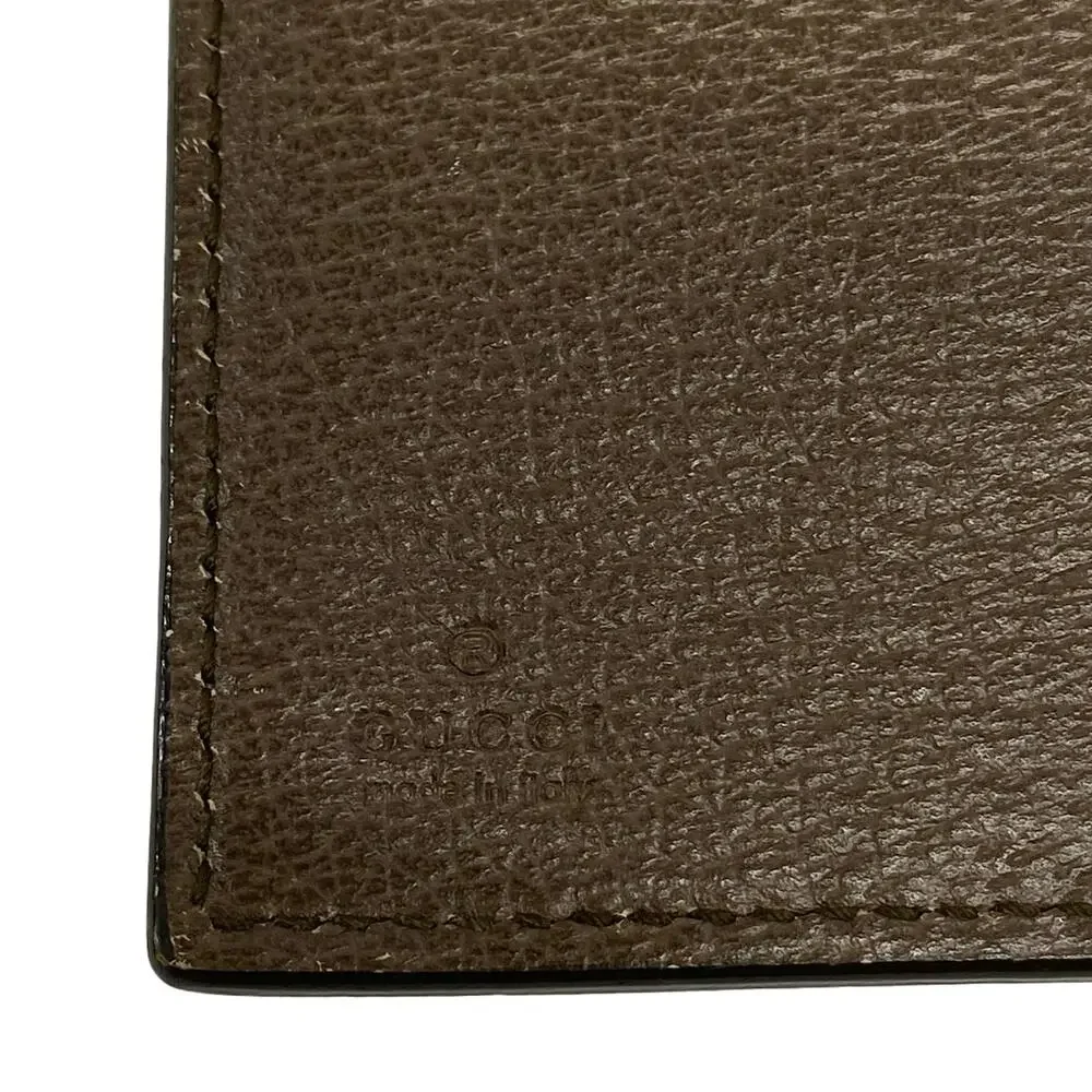 Gucci GG Supreme / Gucci Tian Long Wallet 427011 Dark Brown Beige Multi